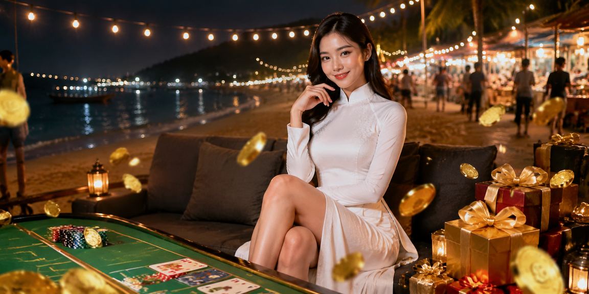 Bối cảnh Phú Quốc với baccarat minh họa quyền lợi VIP trong live casino